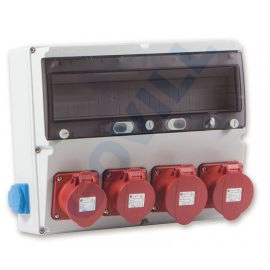 Tp Electric Szerelt ipari doboz 360×300mm 18modul2x(5×16A)+2x(5×32A)+2x(2P+F)